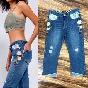 New POL Embroidered Jeans